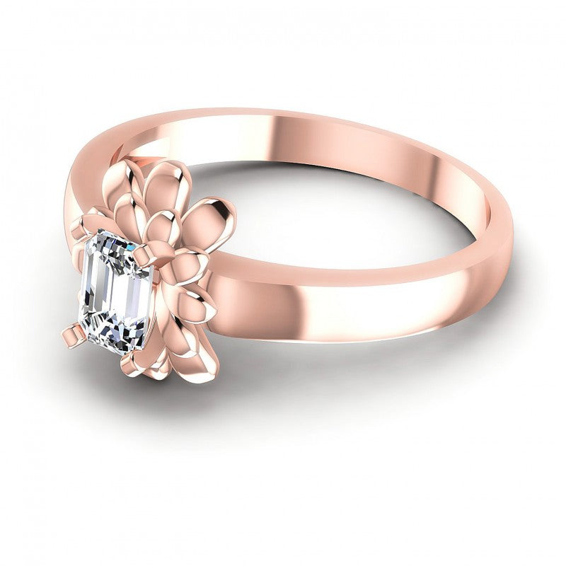 Emerald Diamonds 0.35CT Solitaire Ring in 18KT Rose Gold