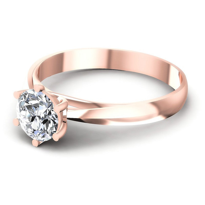 Round Diamonds 0.35CT Solitaire Ring in 18KT Rose Gold