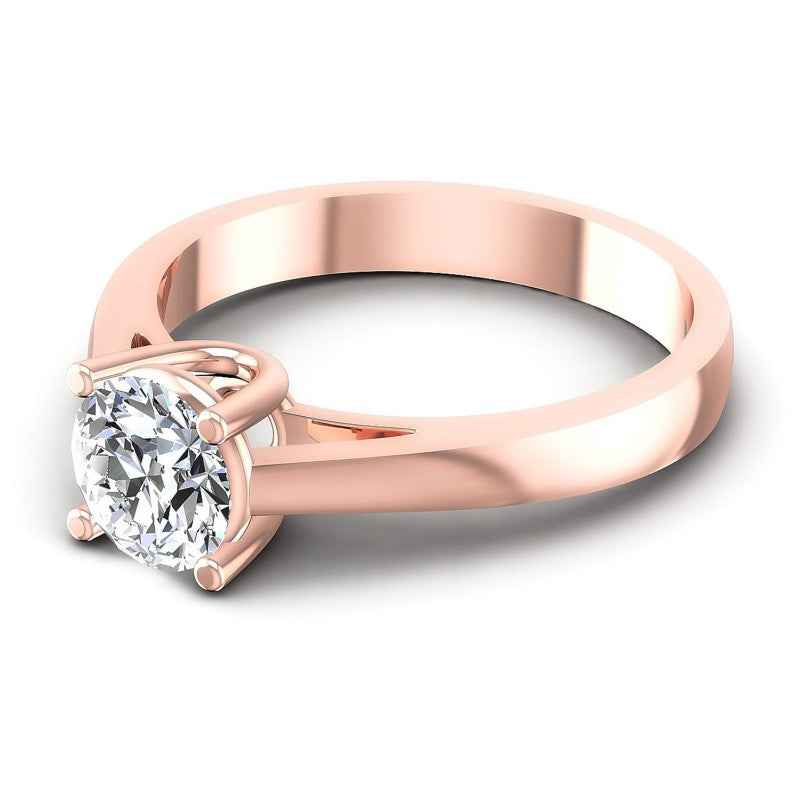 Round Diamonds 0.35CT Solitaire Ring in 18KT Rose Gold