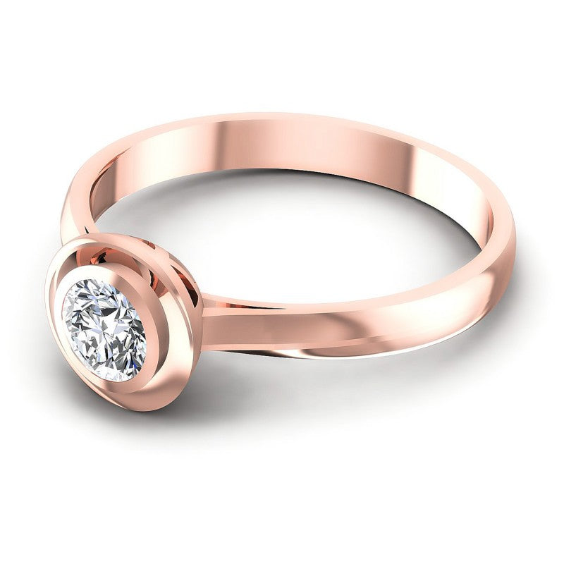 Round Diamonds 0.35CT Solitaire Ring in 18KT Rose Gold
