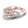 Round and Emerald Diamonds 1.00CT Engagement Ring in 18KT Rose Gold