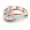 Round Diamonds 0.55CT Halo Ring in 18KT Rose Gold