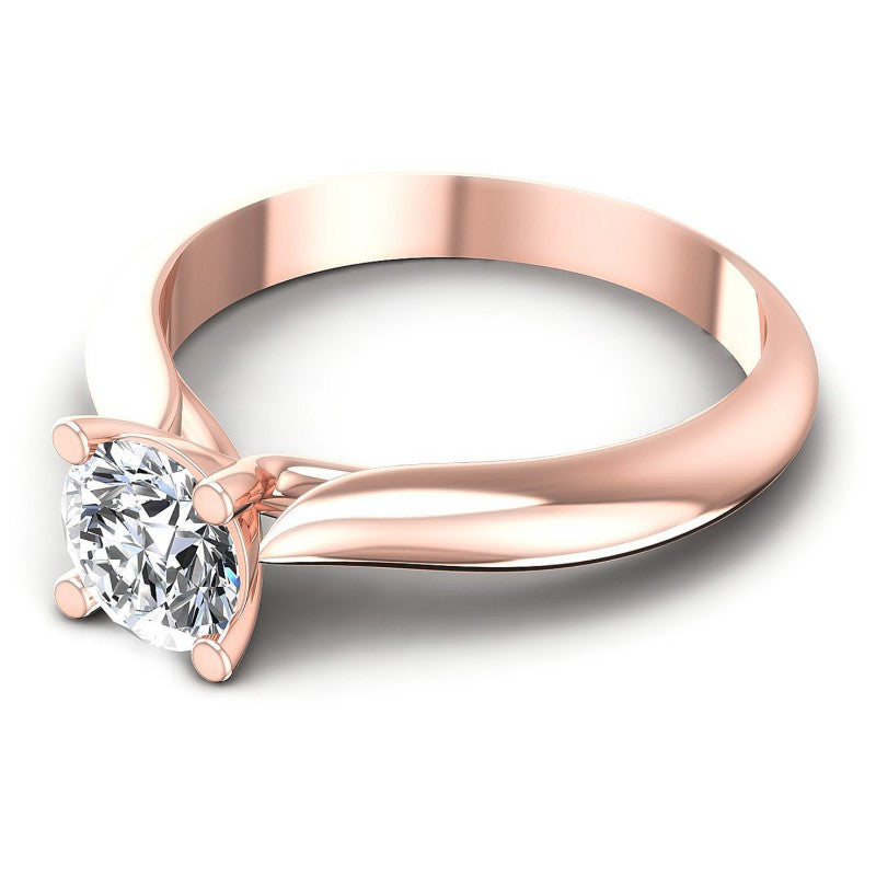 Round Diamonds 0.35CT Solitaire Ring in 18KT Rose Gold
