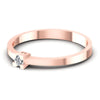 Round Diamonds 0.10CT Solitaire Ring in 18KT Rose Gold