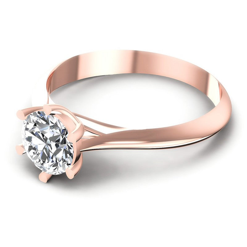 Round Diamonds 0.35CT Solitaire Ring in 18KT Rose Gold