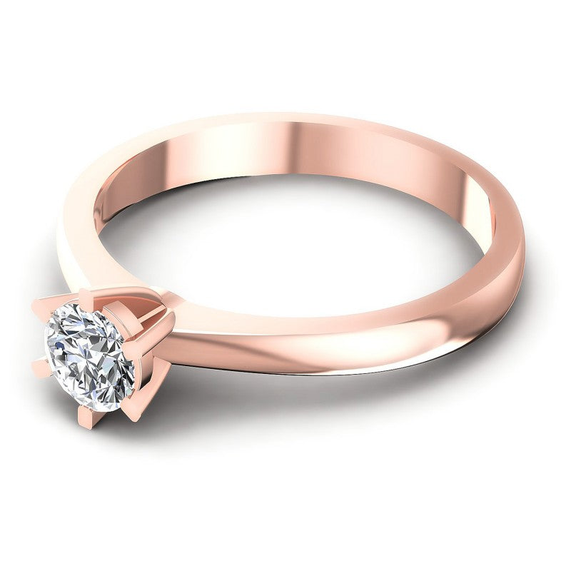 Round Diamonds 0.35CT Solitaire Ring in 18KT Rose Gold