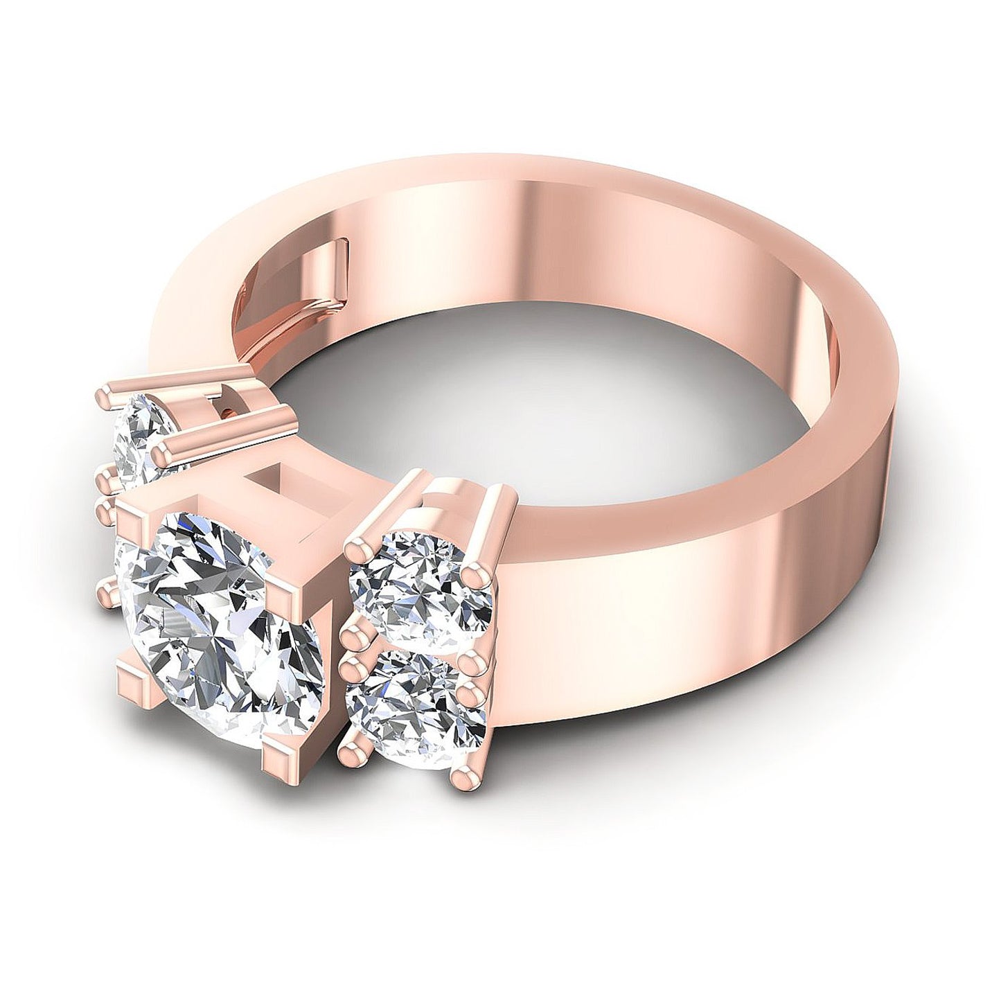 1.35CT Round Cut Diamonds Engagement Rings
