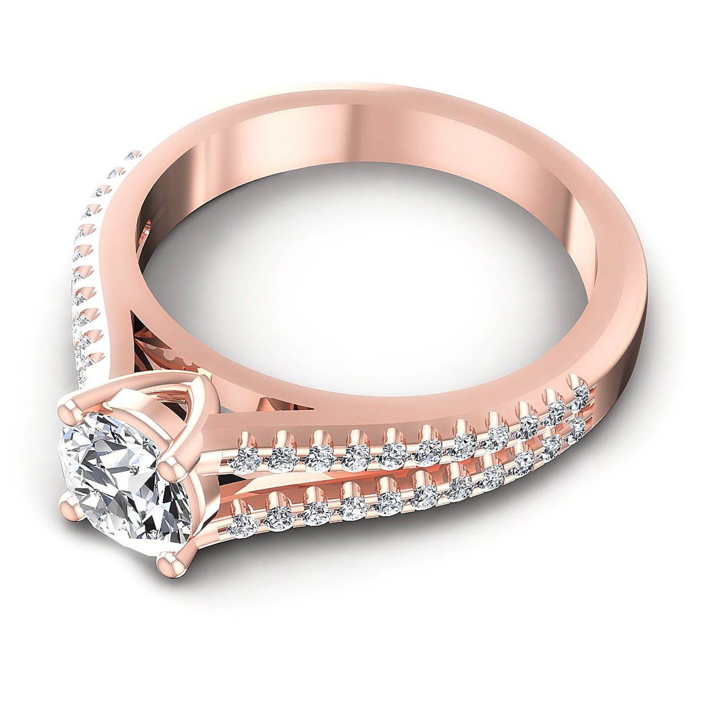 0.75CT Round Cut Diamonds Engagement Rings