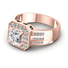 Round Cut Diamonds Halo Ring in 18KT Rose Gold