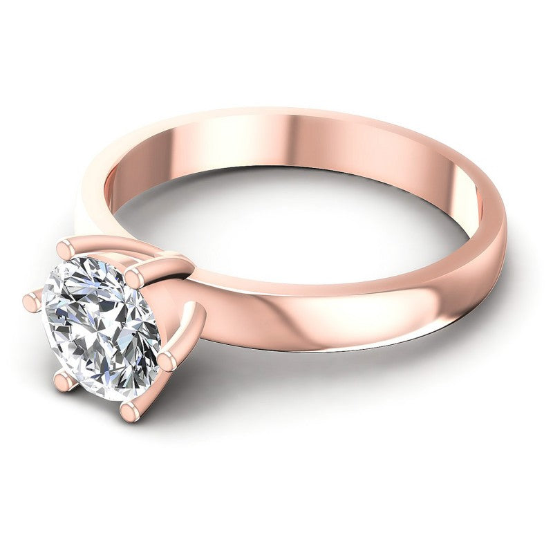 Round Diamonds 0.35CT Solitaire Ring in 18KT Rose Gold
