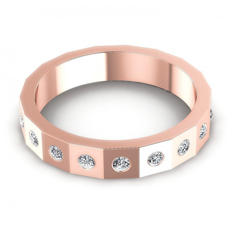 Round Cut Diamonds Eternity Ring in 18KT Rose Gold