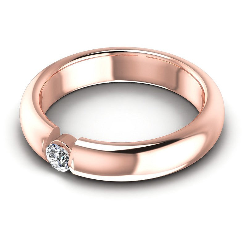 Round Cut Diamonds Mens Ring in 18KT Rose Gold