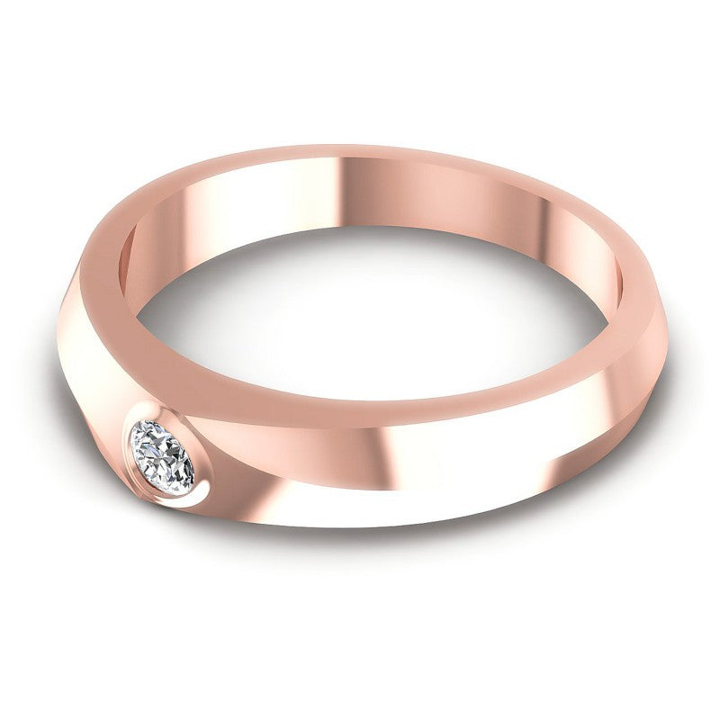 Round Cut Diamonds Mens Ring in 18KT Rose Gold