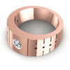 Round Cut Diamonds Mens Ring in 18KT Rose Gold
