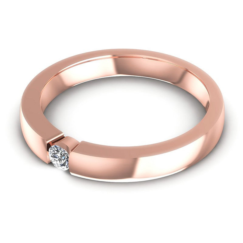 Round Cut Diamonds Mens Ring in 18KT Rose Gold