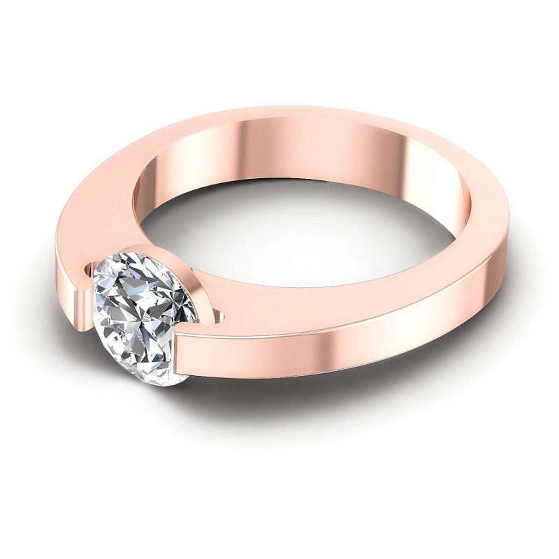 Round Diamonds 0.35CT Solitaire Ring in 18KT Rose Gold