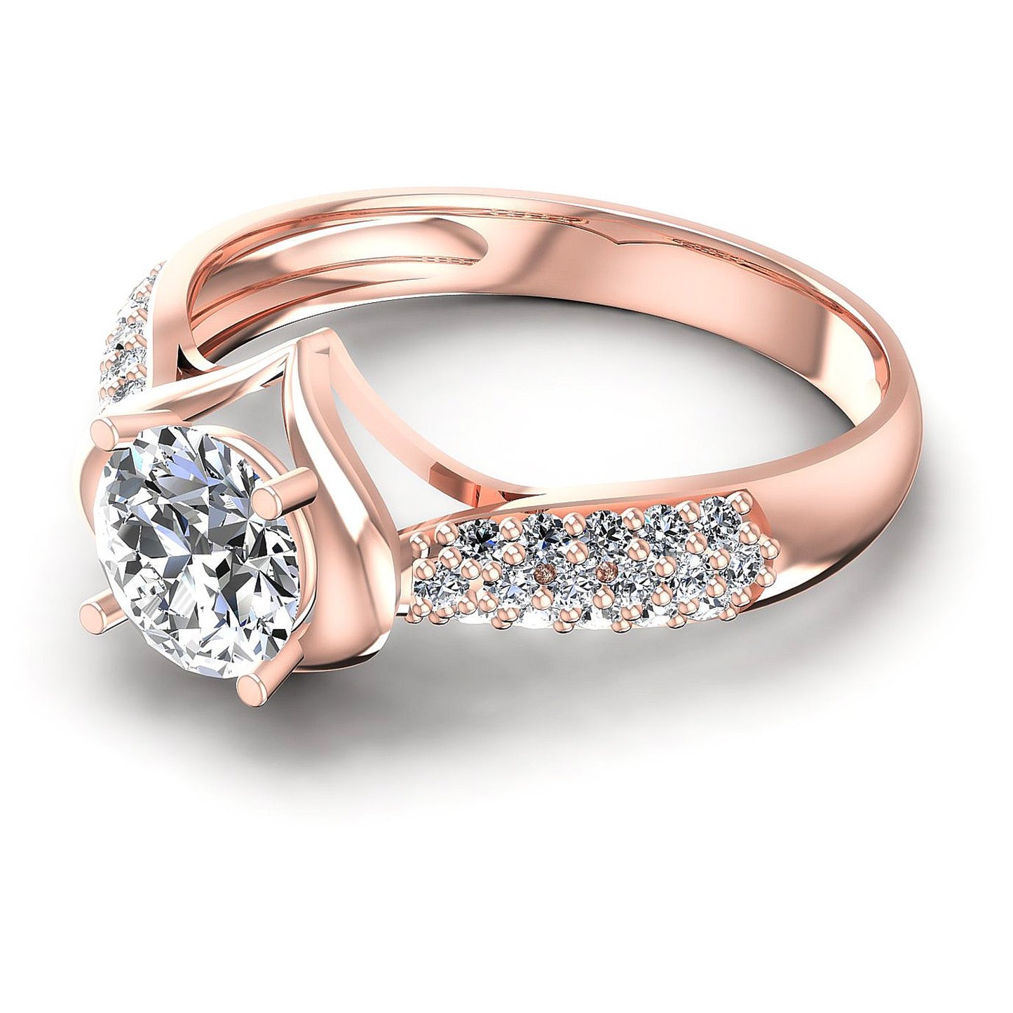 0.65CT Round Cut Diamonds Engagement Rings