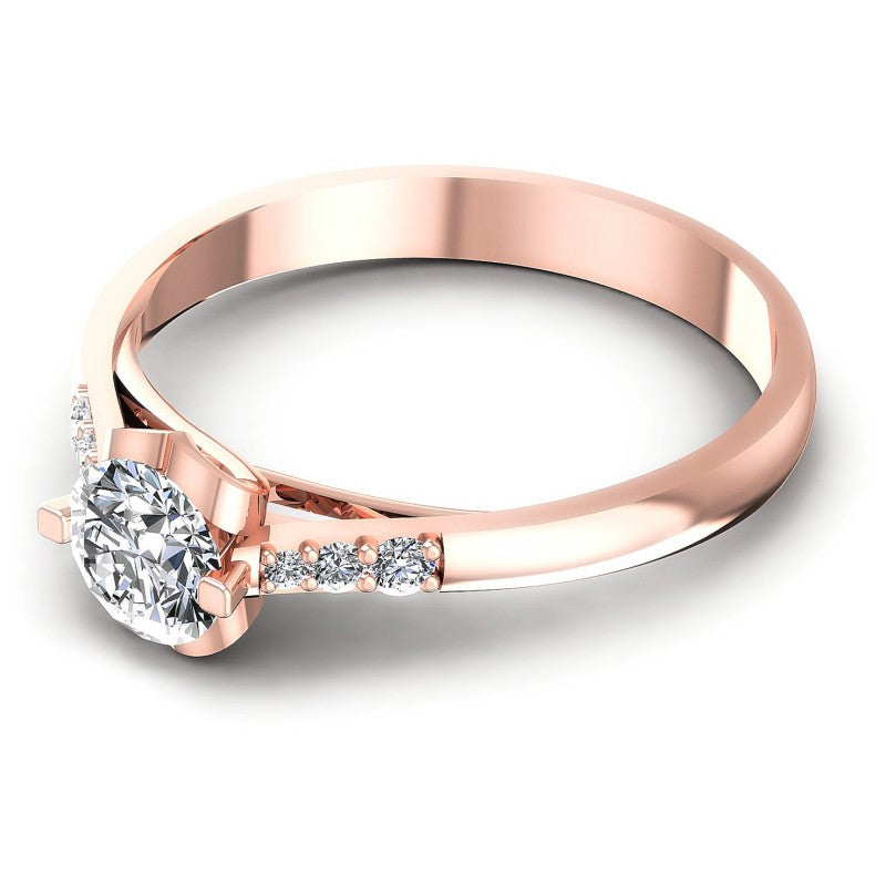 Round Diamonds 0.50CT Engagement Ring in 18KT Rose Gold