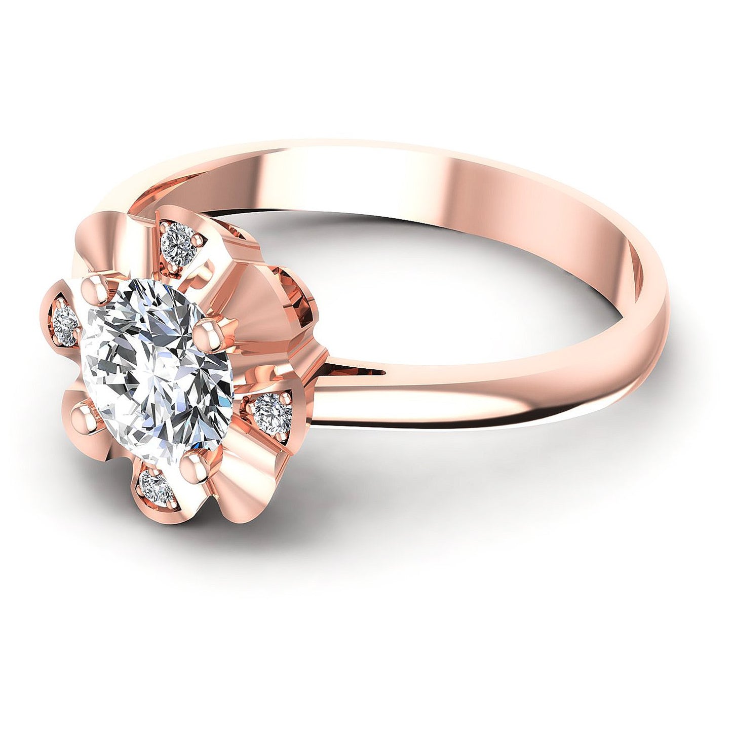 0.40CT Round Cut Diamonds Engagement Rings