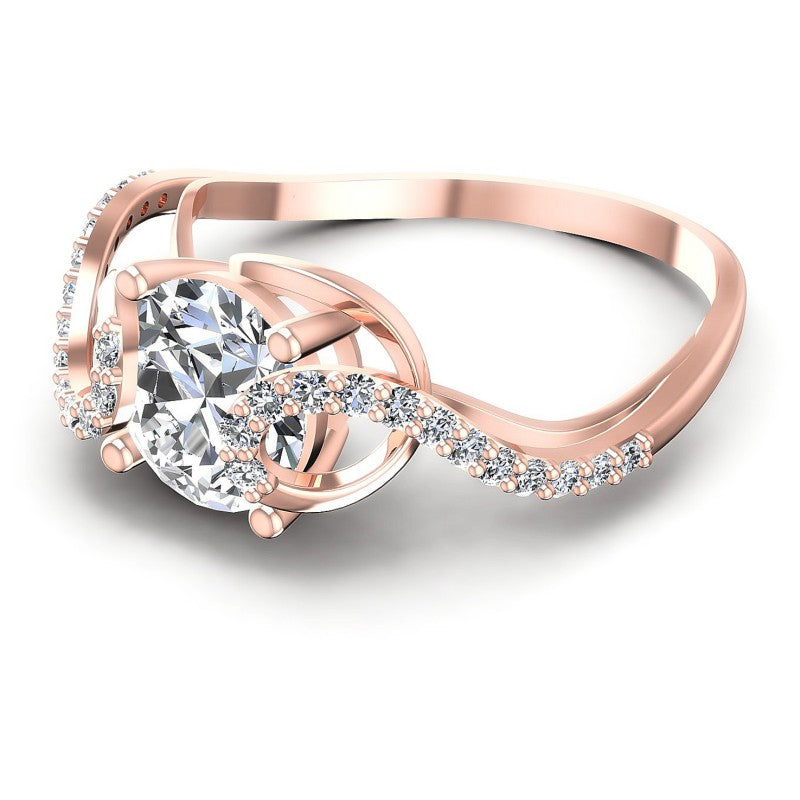 Round Diamonds 0.55CT Engagement Ring in 18KT Rose Gold