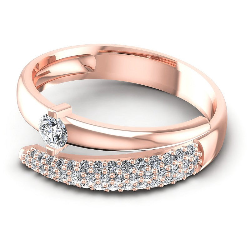 Round Diamonds 0.80CT Engagement Ring in 18KT Rose Gold