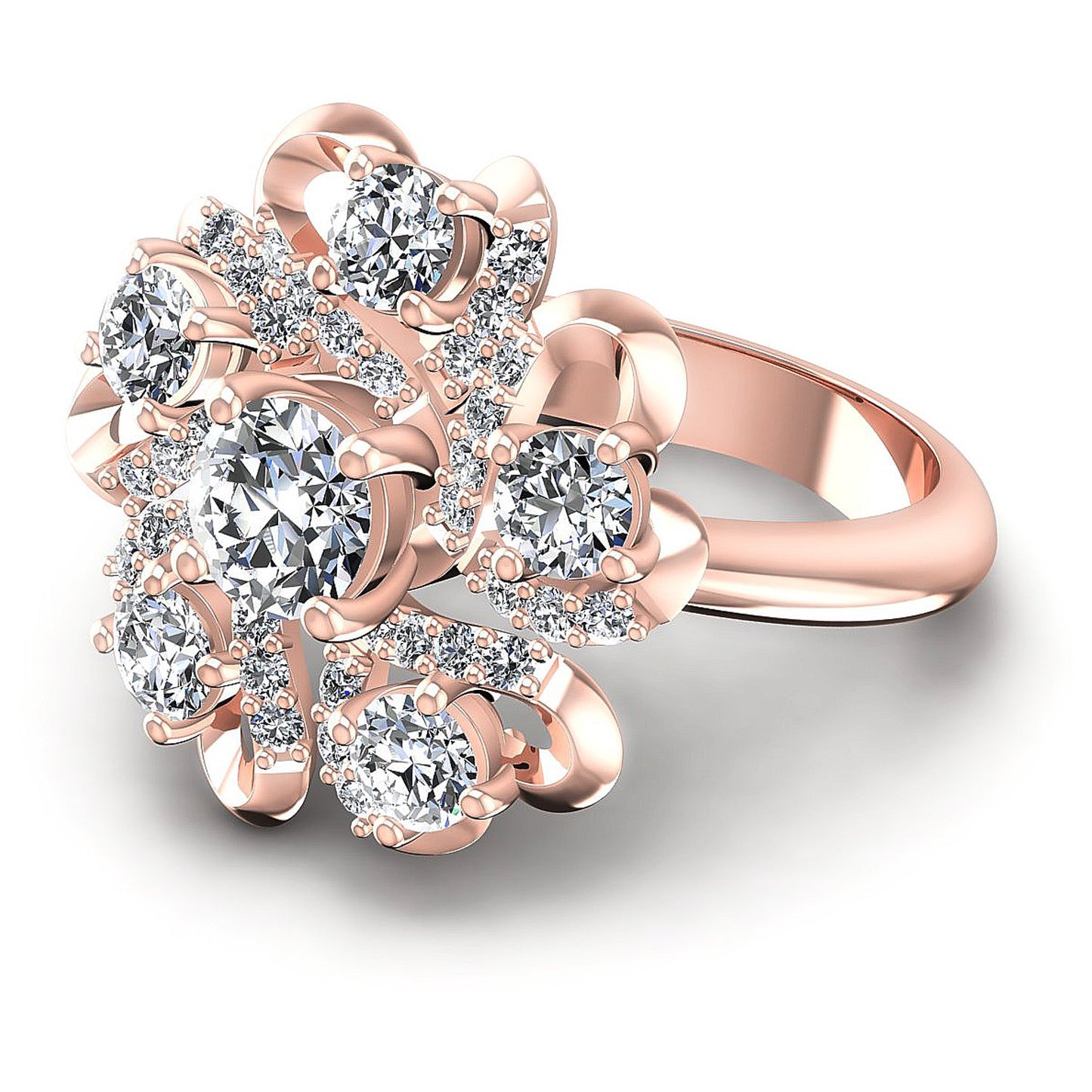 1.35CT Round Cut Diamonds Engagement Rings
