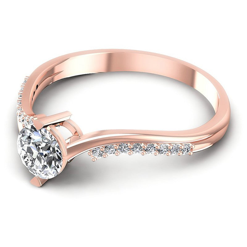 Round Diamonds 0.45CT Engagement Ring in 18KT Rose Gold