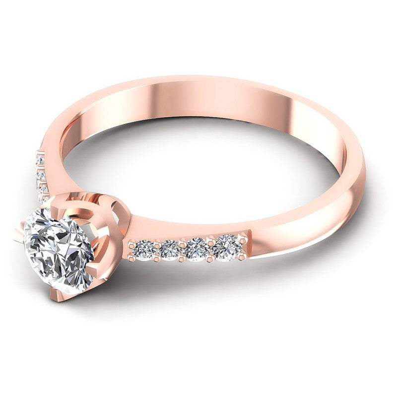 Round Diamonds 0.50CT Engagement Ring in 18KT Rose Gold