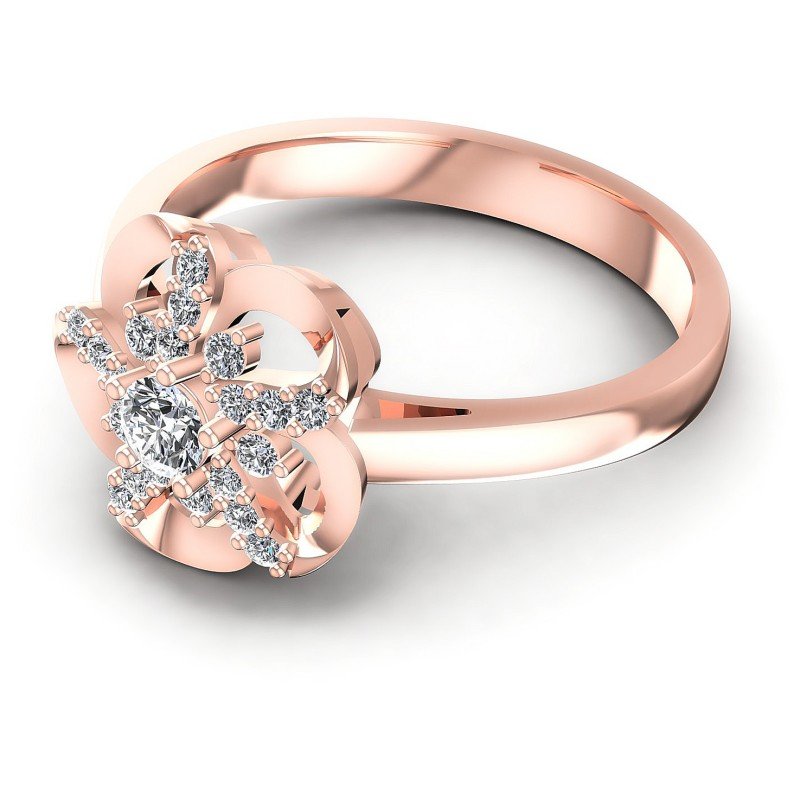 Round Diamonds 0.25CT Fashion Ring in 18KT Rose Gold