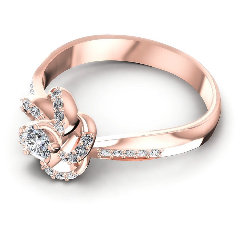 Round Diamonds 0.40CT Fashion Ring in 18KT Rose Gold