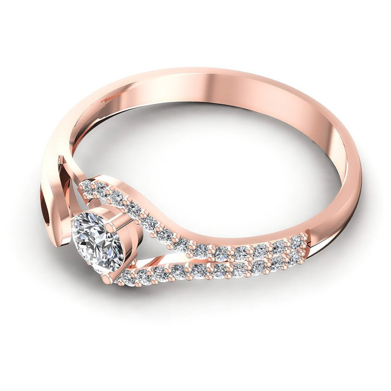Round Diamonds 0.45CT Fashion Ring in 18KT Rose Gold