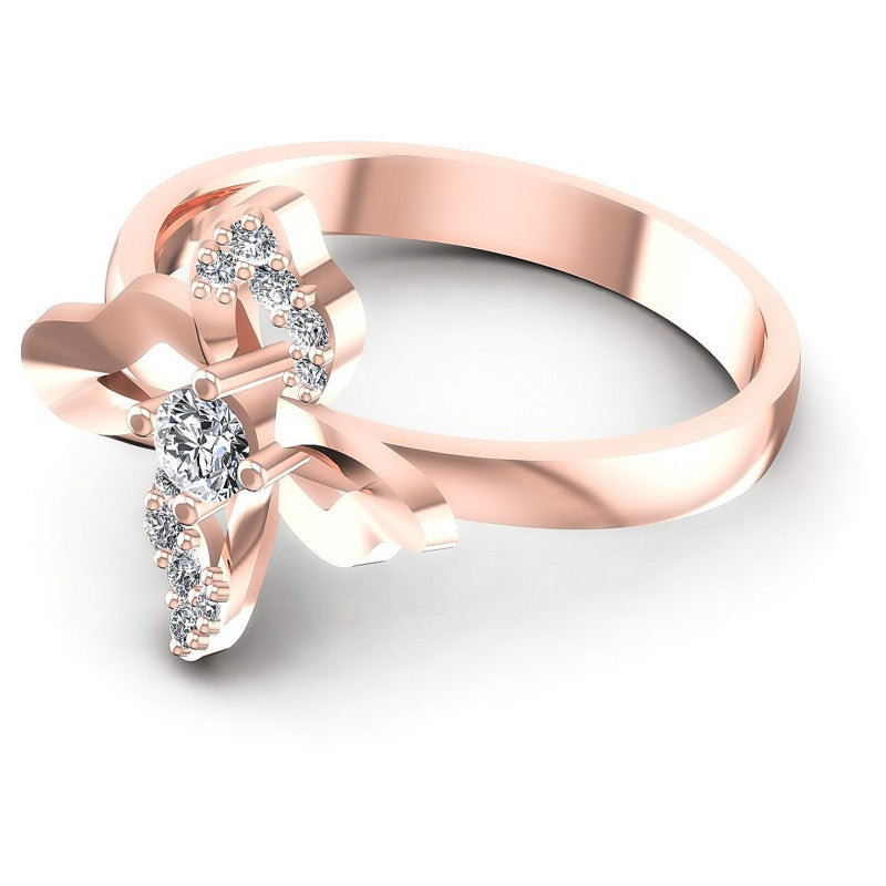 Round Diamonds 0.30CT Fashion Ring in 18KT Rose Gold