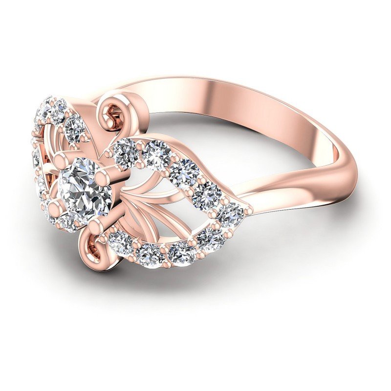 Round Diamonds 0.60CT Fashion Ring in 18KT Rose Gold