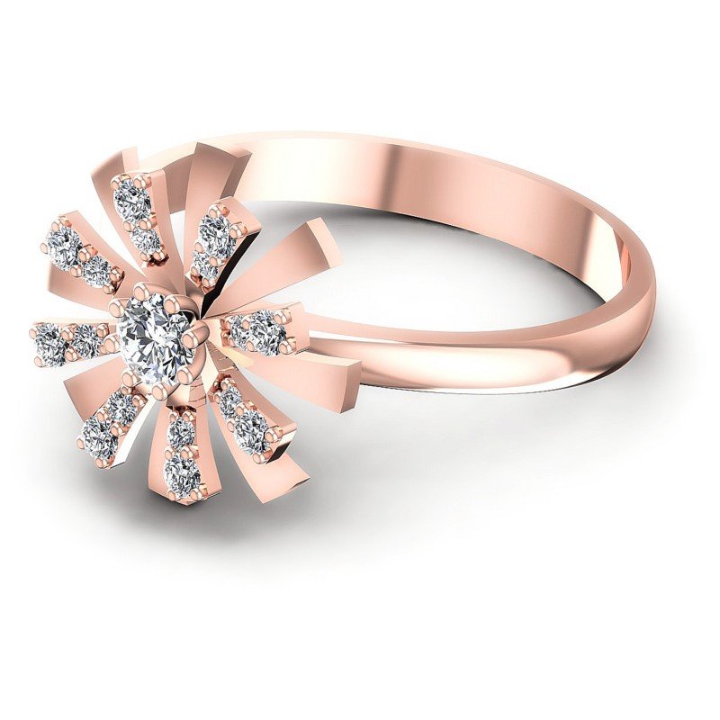 Round Diamonds 0.30CT Fashion Ring in 18KT Rose Gold