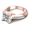 Princess Diamonds 0.80CT Engagement Ring in 18KT Rose Gold