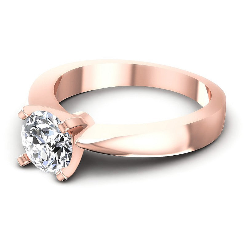 Round Diamonds 0.35CT Solitaire Ring in 18KT Rose Gold
