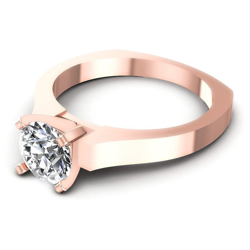 Round Diamonds 0.35CT Solitaire Ring in 18KT Rose Gold