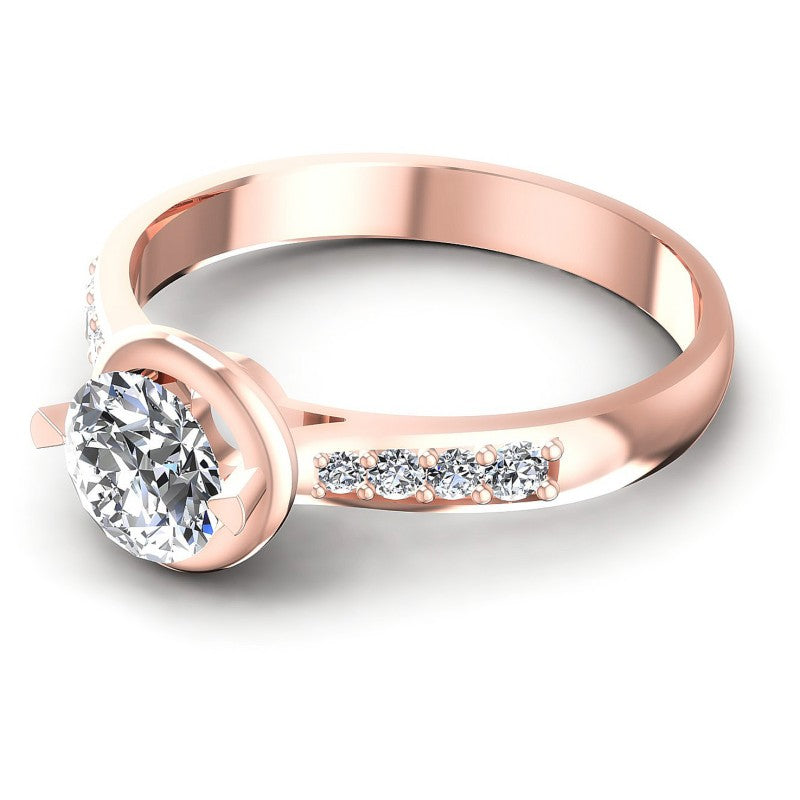 Round Diamonds 0.55CT Engagement Ring in 18KT Rose Gold
