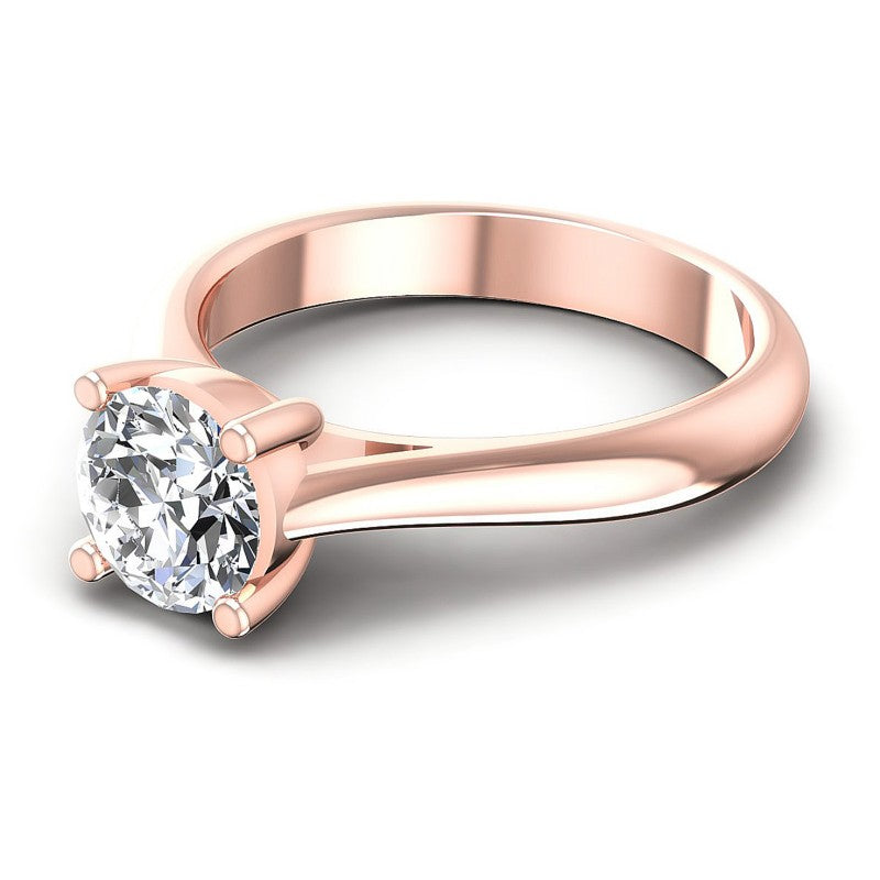 Round Diamonds 0.35CT Solitaire Ring in 18KT Rose Gold