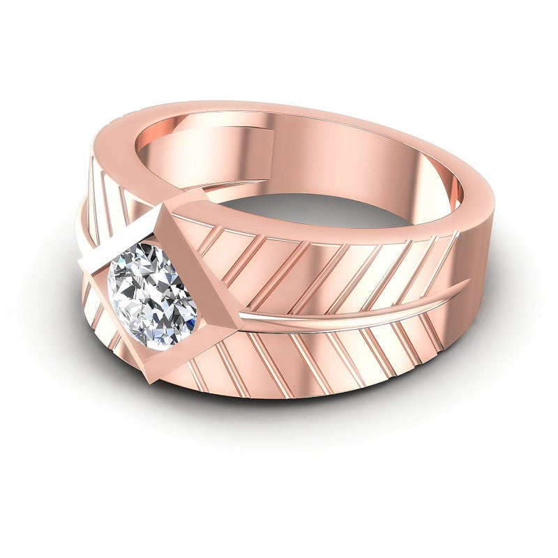 Round Diamonds 0.35CT Solitaire Ring in 18KT Rose Gold