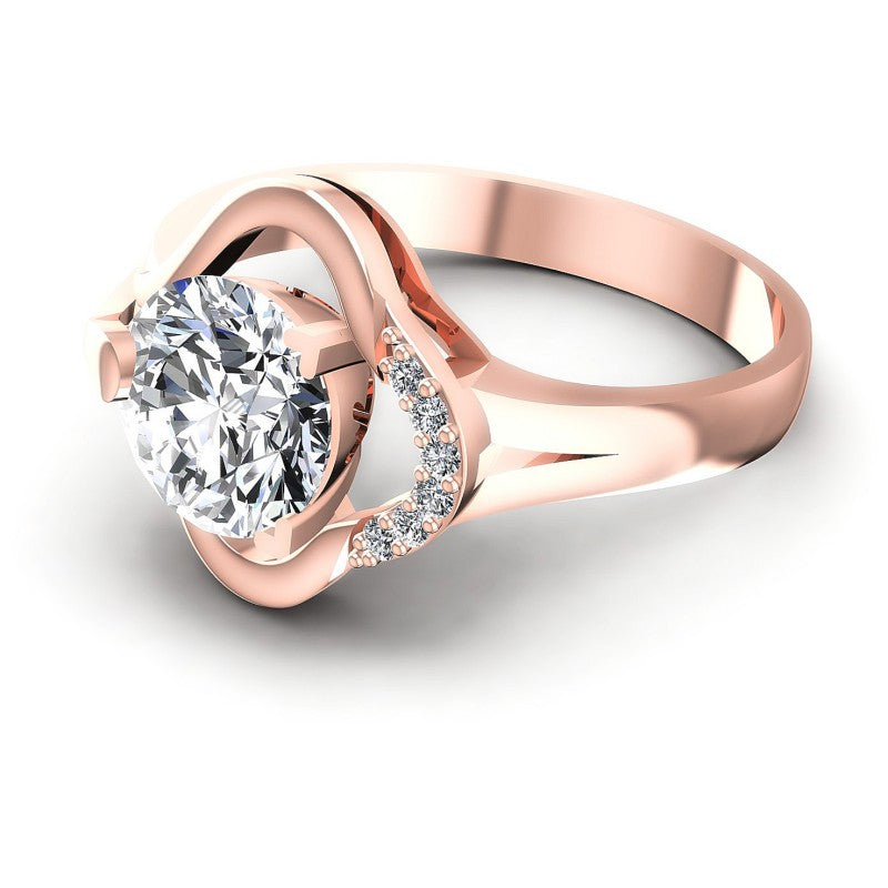 Round Diamonds 0.40CT Engagement Ring in 18KT Rose Gold