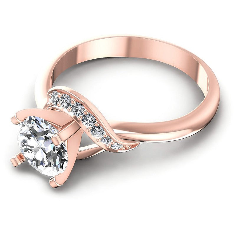 Round Diamonds 0.50CT Engagement Ring in 18KT Rose Gold