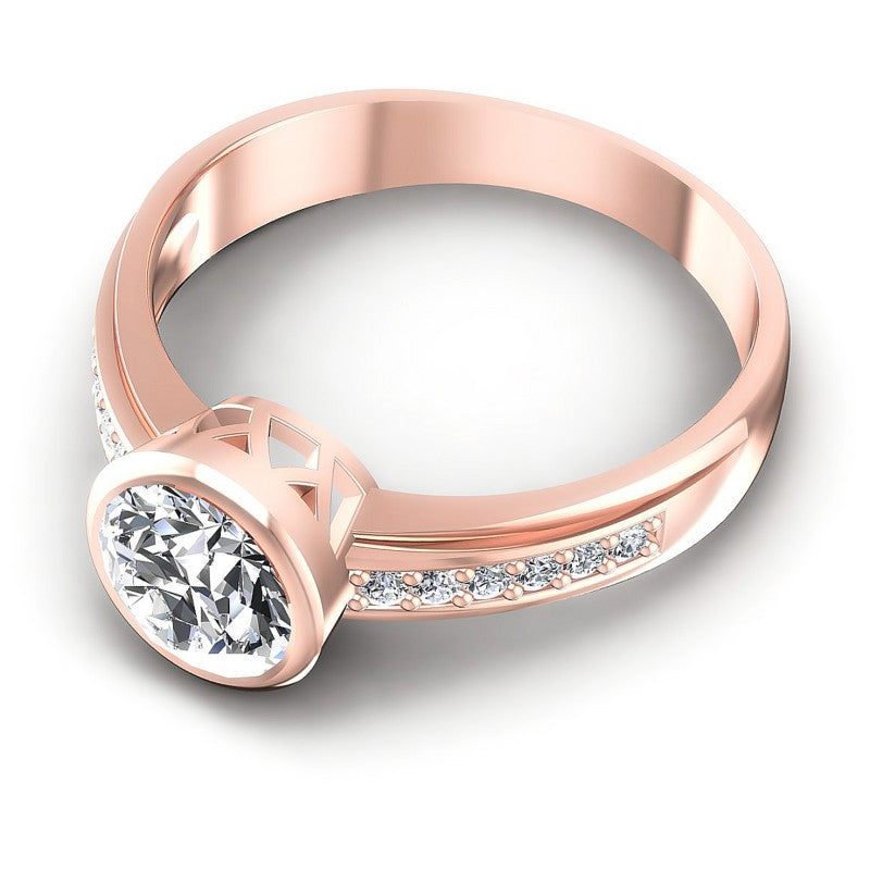 Round Diamonds 0.50CT Engagement Ring in 18KT Rose Gold