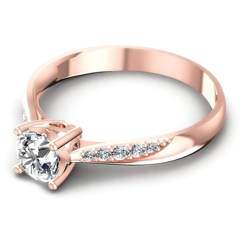 Round Diamonds 0.50CT Engagement Ring in 18KT Rose Gold