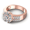 Princess and Round and Pear Diamonds 1.25CT Fashion Ring in 18KT Rose Gold
