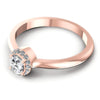 Round and Oval Diamonds 0.45CT Halo Ring in 18KT Rose Gold