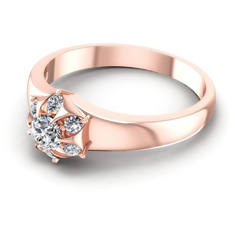 Round Diamonds 0.35CT Fashion Ring in 18KT Rose Gold