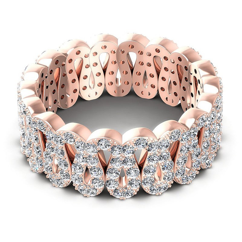 Round Diamonds 1.55CT Eternity Ring in 18KT Rose Gold