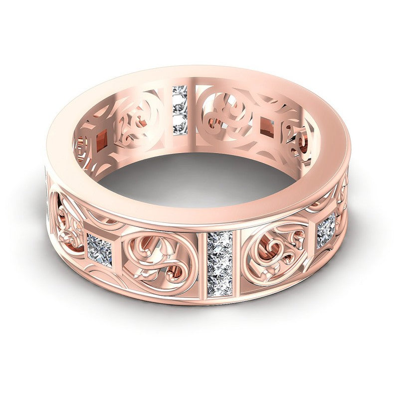 Original Princess Diamonds 1.40CT Diamonds Wedding Band