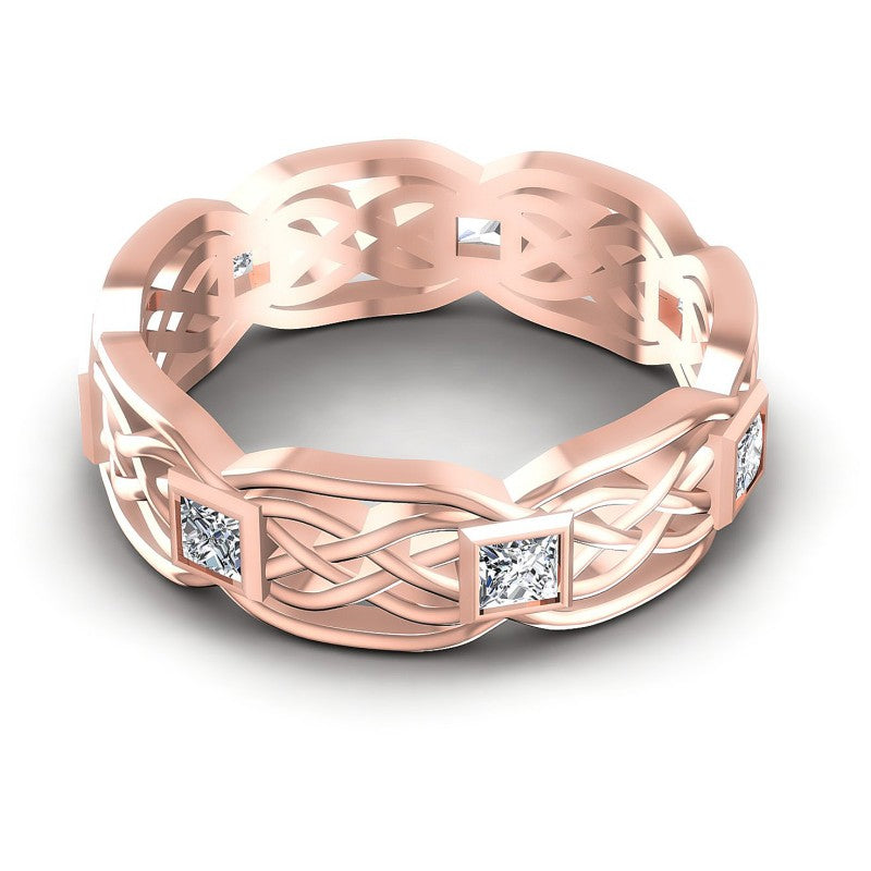 Princess Diamonds 0.85CT Diamonds Wedding Band in 18KT Rose Gold